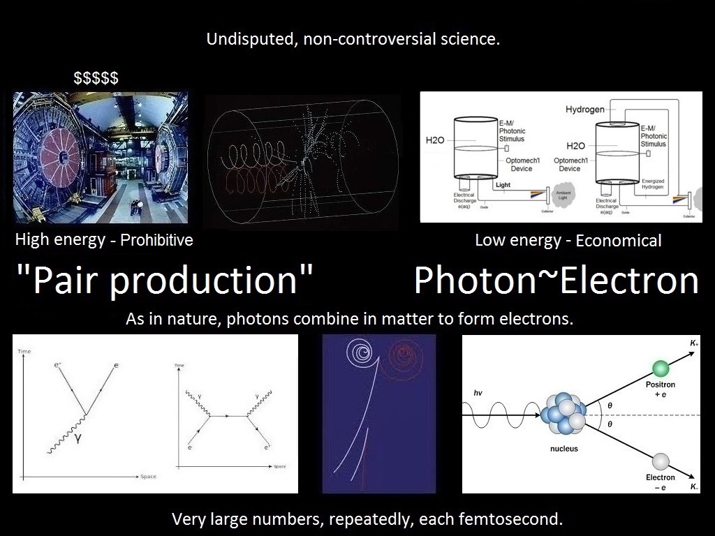 Low Energy Pair Production, Excess Aqueous Electron, Photon-Electron Conversion, Creating New Electrons, Artificial Lightning Generator, Bryan Kelly